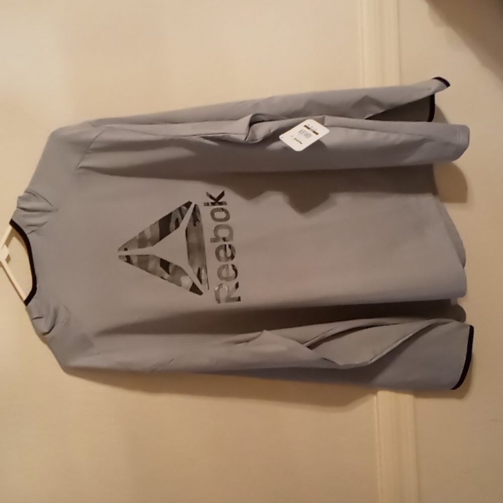 REEBOKS BNWT FLEECE JERSEY MENS GREY HOODIE SZ 3XL